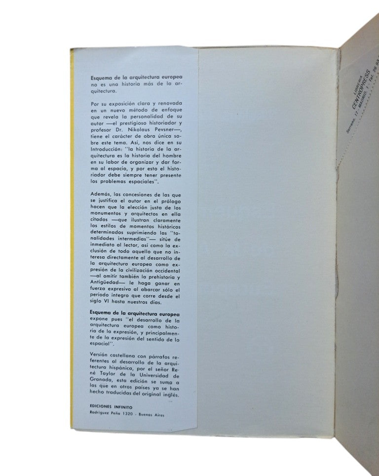 Pevsner, Nikolaus.- ESQUEMA DE LA ARQUITECTURA EUROPEA