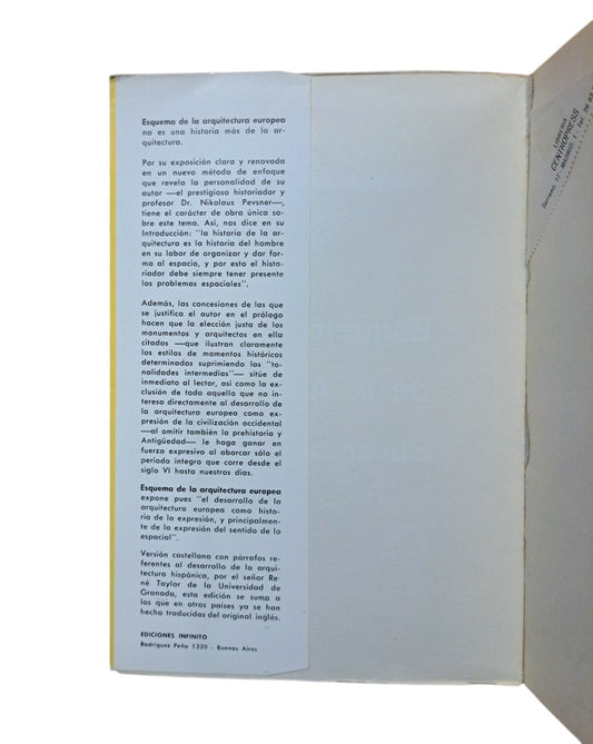 Pevsner, Nikolaus.- ESQUEMA DE LA ARQUITECTURA EUROPEA