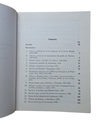 Zavala, Silvio.- TRIBUTOS Y SERVICIOS PERSONALES DE INDIOS PARA HERNÁN CORTÉS Y SU FAMILIA