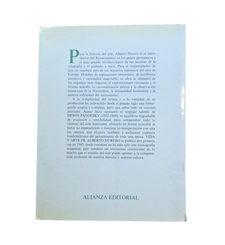 Panofsky, Erwin.- VIDA Y ARTE DE ALBERTO DURERO