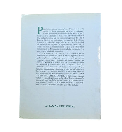 Panofsky, Erwin.- VIDA Y ARTE DE ALBERTO DURERO