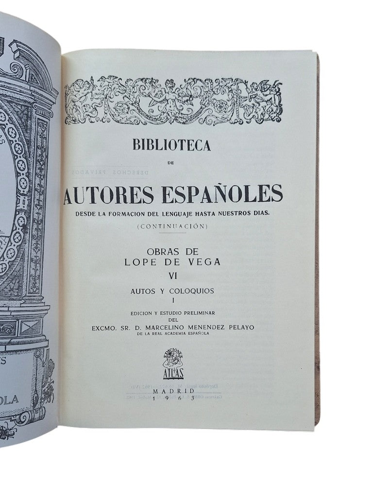 Vega, Lope de.- AUTOS Y COLOQUIOS (3 VOLS.)