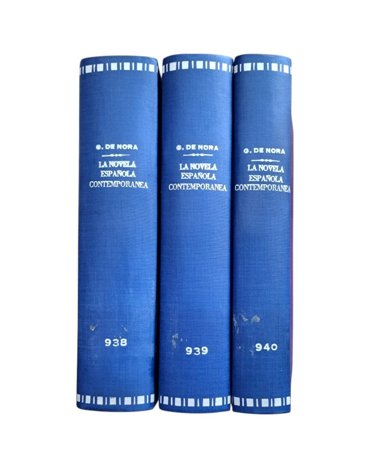 Nora, Eugenio G. de.- LA NOVELA ESPAÑOLA CONTEMPORÁNEA (1898-1967) I-II-III