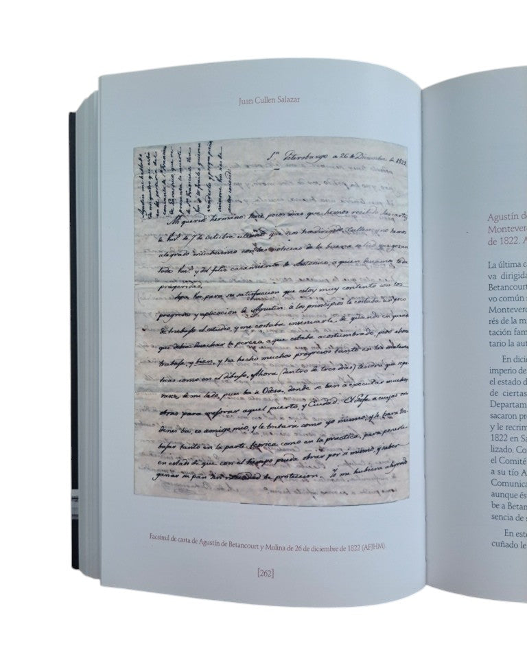 Cullen Salazar, Juan.- LA FAMILIA DE AGUSTÍN DE BETANCOURT Y MOLINA. CORRESPONDENCIA ÍNTIMA