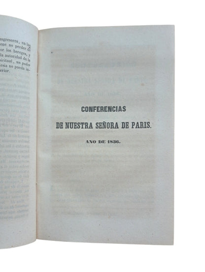 Lacordaire, E. D.- CONFERENCIAS DE NUESTRA SEÑORA DE PARÍS (2 VOLS. 4 TOMOS)