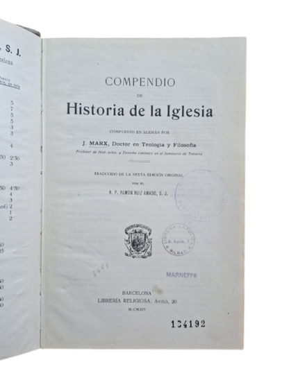 Marx, J.- COMPENDIO DE HISTORIA DE LA IGLESIA