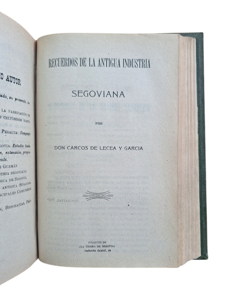 FOLLETINES DE "LA TIERRA DE SEGOVIA" 1920