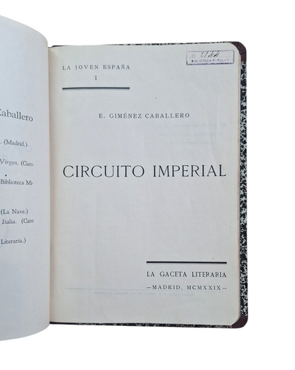 Giménez Caballero, E.- CIRCUITO IMPERIAL