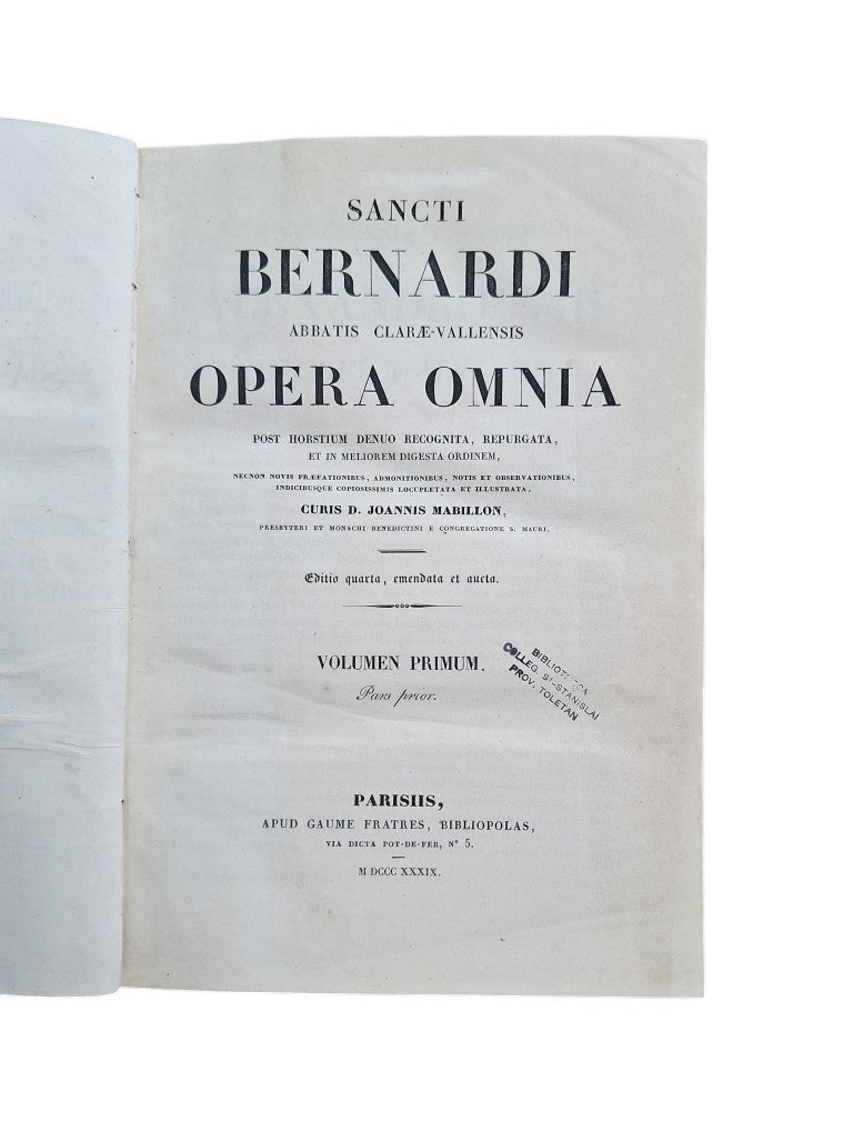 Sancti Bernardi.- OPERA OMNIA (I-II-III-IV)