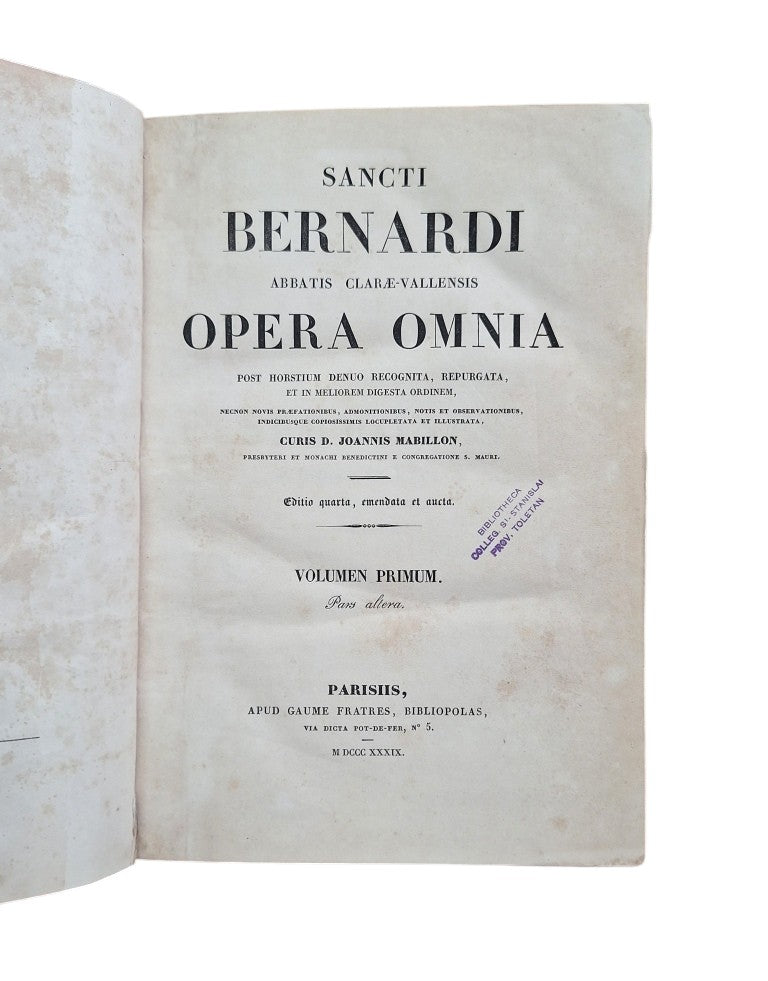 Sancti Bernardi.- OPERA OMNIA (I-II-III-IV)