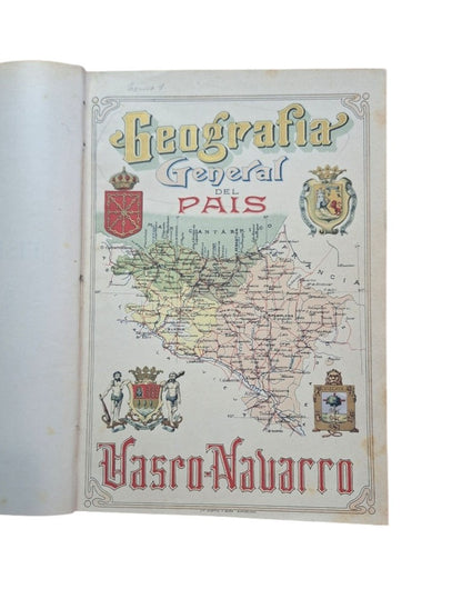 Carreras y Candi, Francisco.- GEOGRAFÍA GENERAL DEL PAÍS VASCO-NAVARRO (TOMO 1º)
