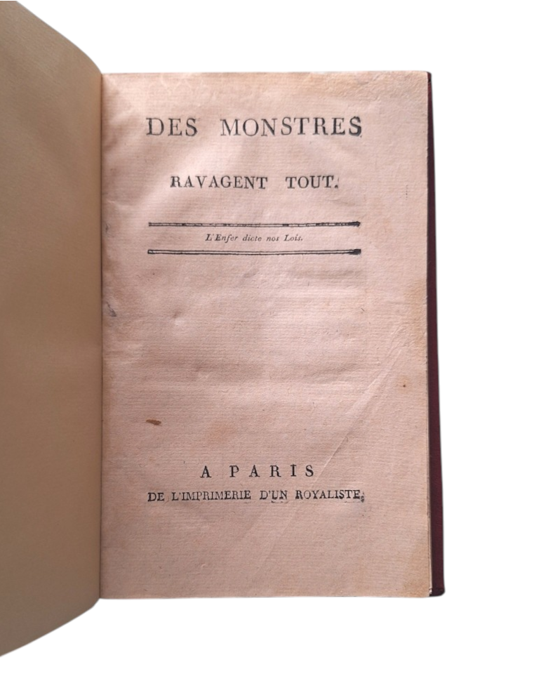 Le Compte ****** (Pierre-Antoine Duprat).- DES MONSTRES RAVAGENT TOUT. L' ENFER DICTE NOS LOIS.