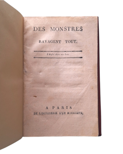 Le Compte ****** (Pierre-Antoine Duprat).- DES MONSTRES RAVAGENT TOUT. L' ENFER DICTE NOS LOIS.
