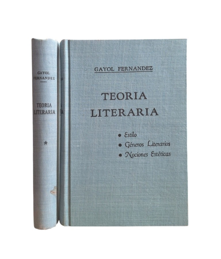 Gayol Fernández, Manuel.- TEORÍA LITERARIA (I-II)