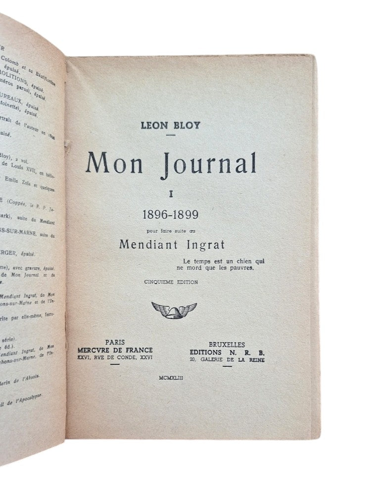 Bloy, Leon.- MON JOURNAL (I-II)