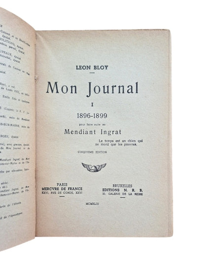 Bloy, Leon.- MON JOURNAL (I-II)