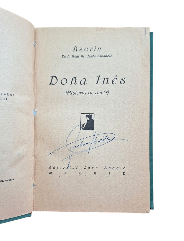 Azorín.- DOÑA INÉS (HISTORIA DE AMOR)