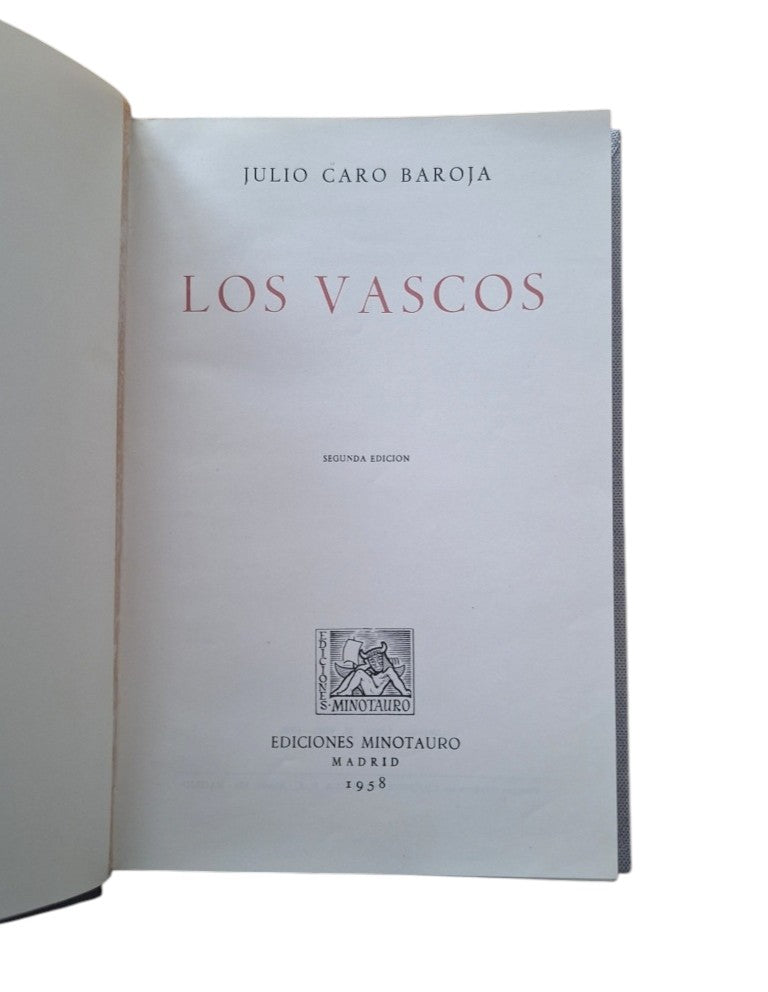 Caro Baroja, Julio.- LOS VASCOS