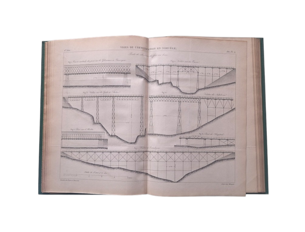 ANNALES DES PONTS ET CHAUSSÉES. Mémoires et Documents, 59 vols. Lois et Ordonnances, 28 vols. Planches, 7 vols.
