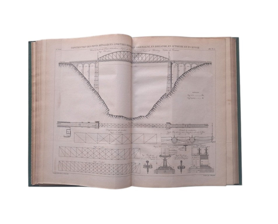 ANNALES DES PONTS ET CHAUSSÉES. Mémoires et Documents, 59 vols. Lois et Ordonnances, 28 vols. Planches, 7 vols.
