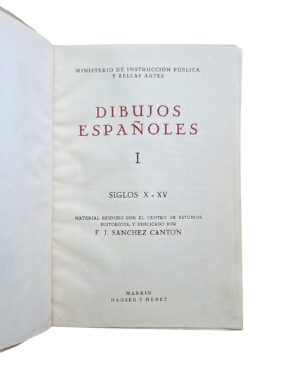 Sánchez Cantón, F. J.- DIBUJOS ESPAÑOLES (I) SIGLOS X-XV