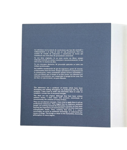 Rui-Wamba, Javier.- AFORISMOS ESTRUCTURALES - STRUCTURAL APHORISMS