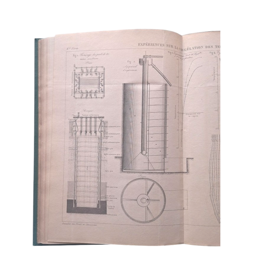 ANNALES DES PONTS ET CHAUSSÉES. Mémoires et Documents, 59 vols. Lois et Ordonnances, 28 vols. Planches, 7 vols.