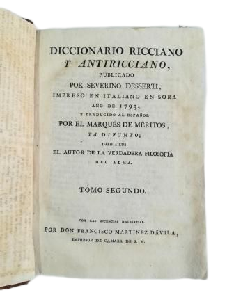 Desserti, Severino.- RICCIAN AND ANTI-RICCIAN DICTIONARY