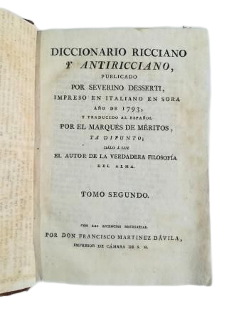 Desserti, Severino.- DICCIONARIO RICCIANO Y ANTI-RICCIANO