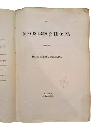 Rodríguez de Berlanga, Manuel.- LOS NUEVOS BRONCES DE OSUNA