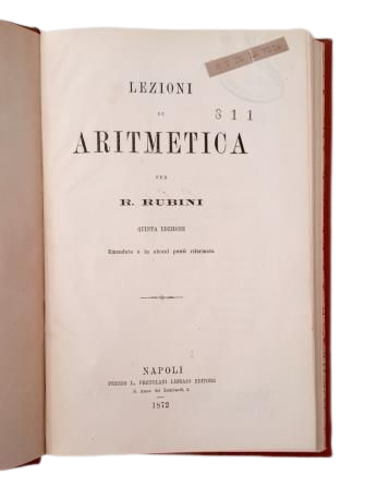 Rubini, R.- LEZIONI DI ARITMETICA