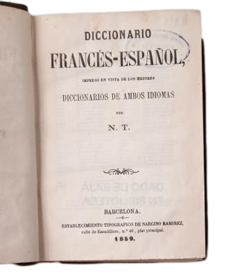 N.T.- DICCIONARIO FRANCÉS-ESPAÑOL + DICCIONARIO ESPAÑOL-FRANCÉS