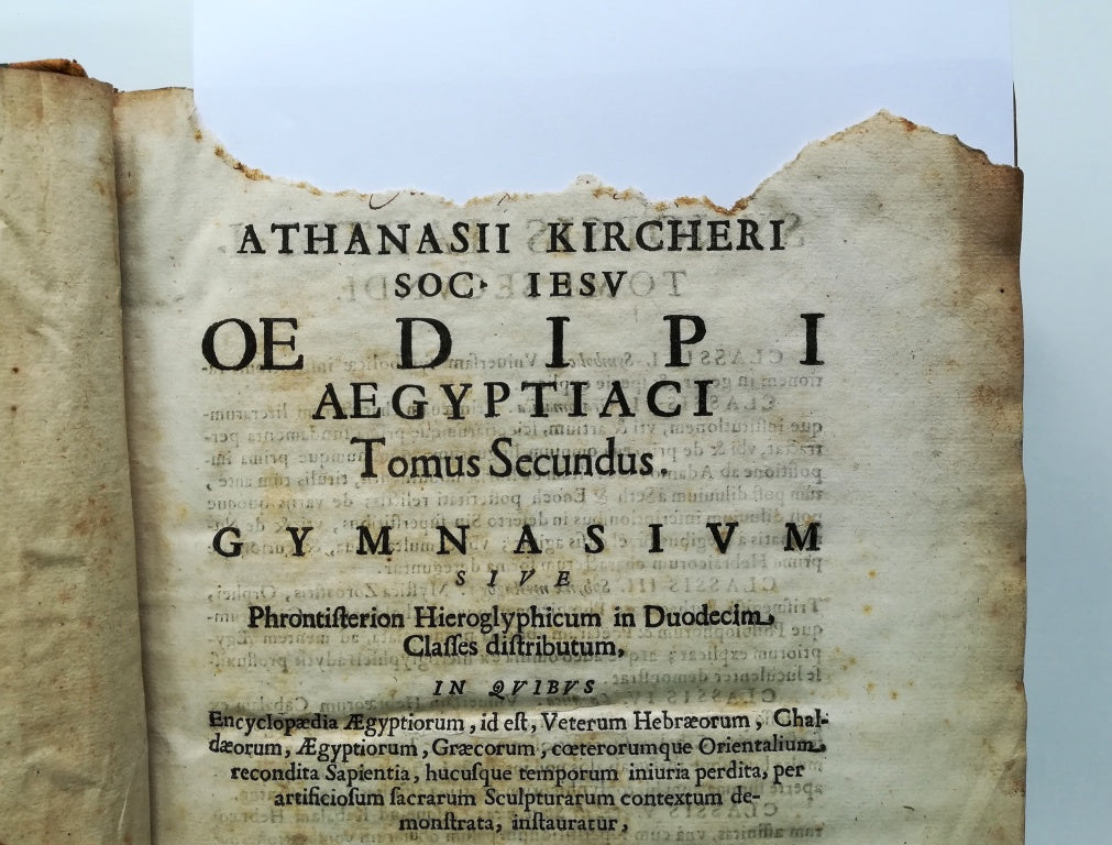 RESTAURATION D'ŒDIPUS ÉGYPTIEN.- Athanasius Kircher, Rome, 1652.