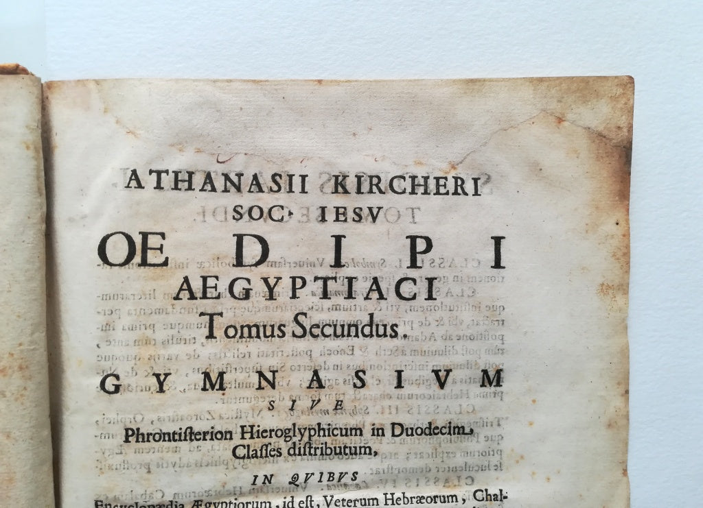 RESTAURACIÓN DE OEDIPUS AEGYPTIACUS.- Athanasius Kircher, Roma, 1652.